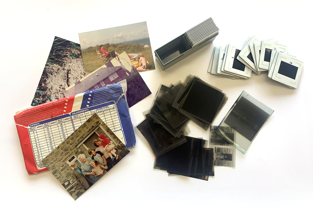 Scans and Prints from mixed negatives, slides or prints.