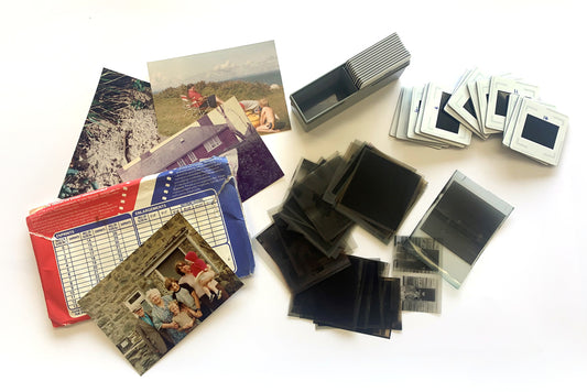 Scans and Prints from mixed negatives, slides or prints.
