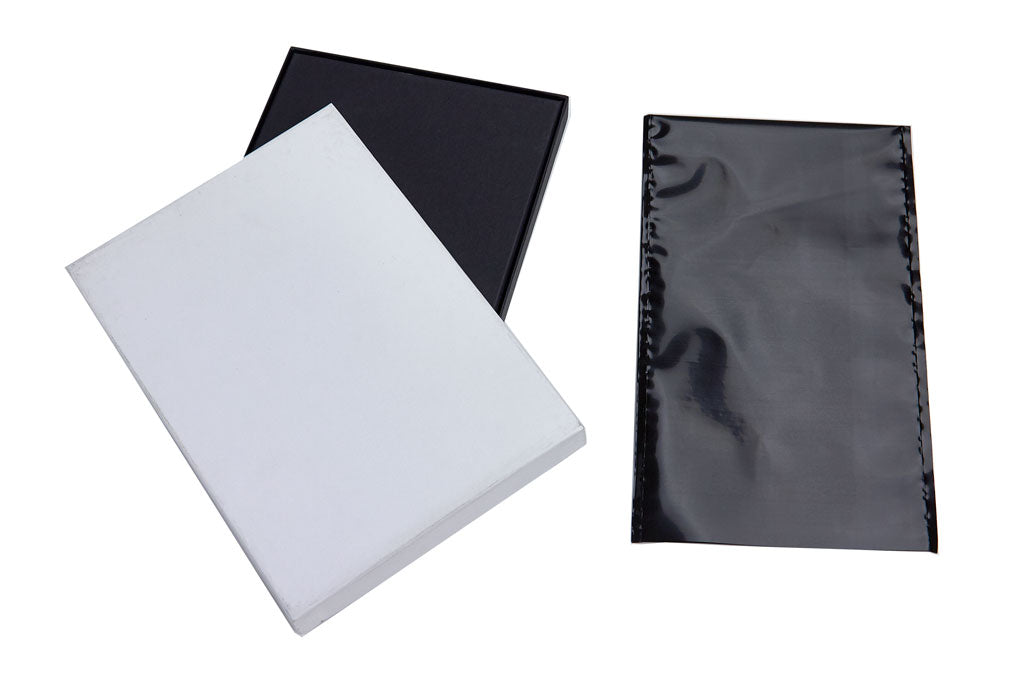 Sheet film empty three tray box and bag