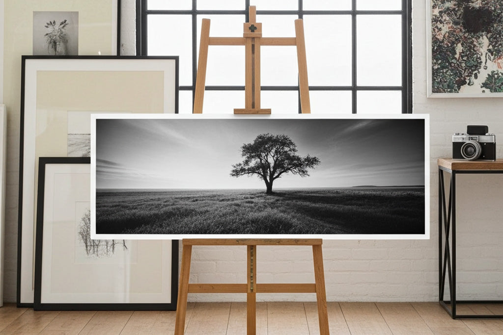 Panoramic Format Digital Black and White Silver Prints