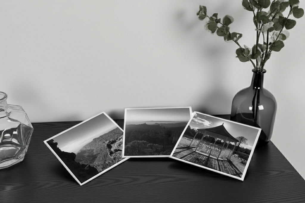 Square Format Digital Black and White Silver Prints