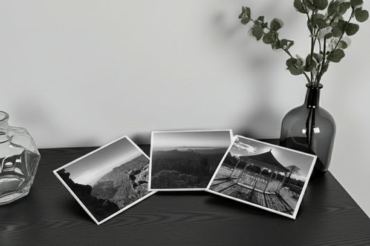 Square Format Digital Black and White Silver Prints